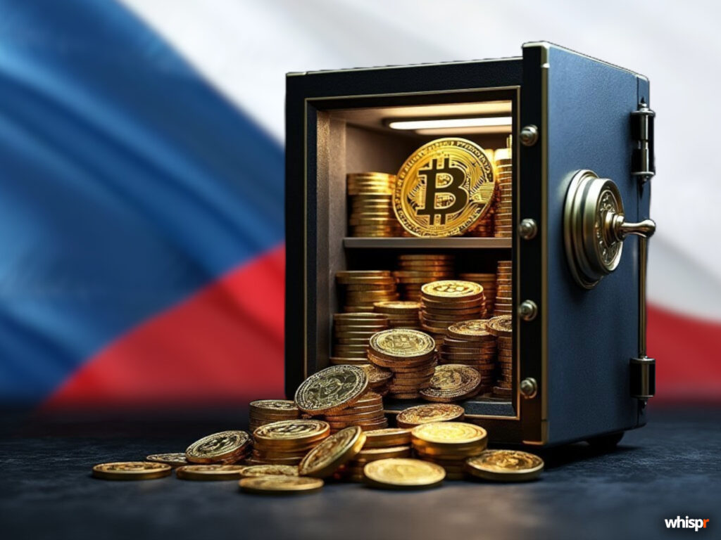 El banco nacional checo hace historia: $!M en Bitcoin · WHISPR