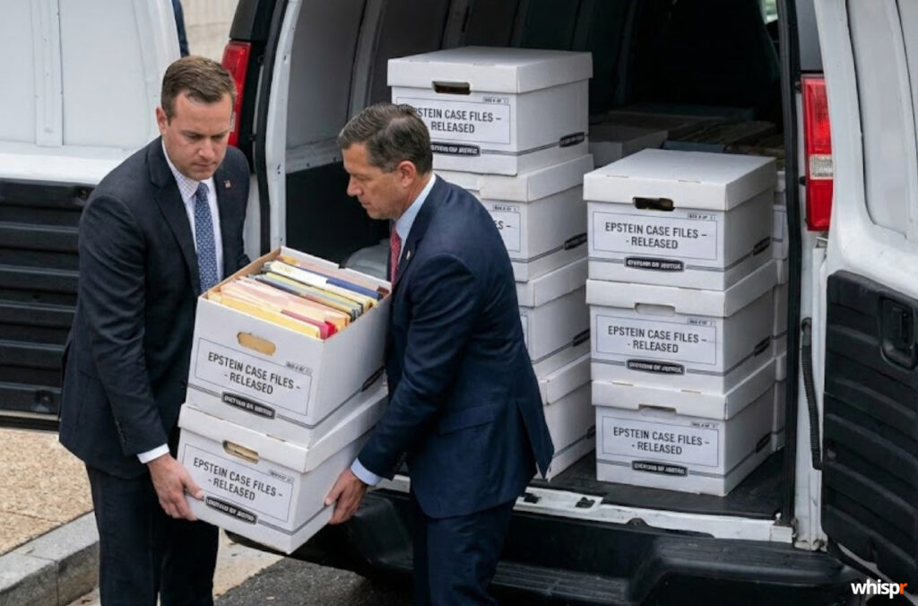 El DoJ libera 30.000 páginas del caso Epstein · WHISPR