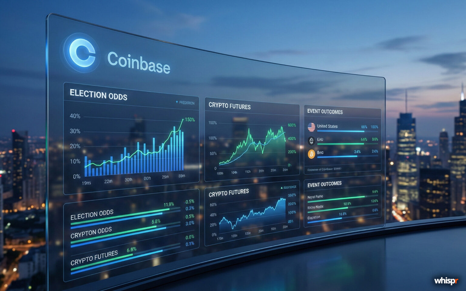 Coinbase apuesta por los mercados de predicción · WHISPR