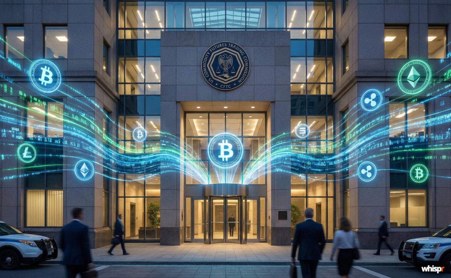 La CFTC recluta a Coinbase, Ripple y Uniswap · WHISPR