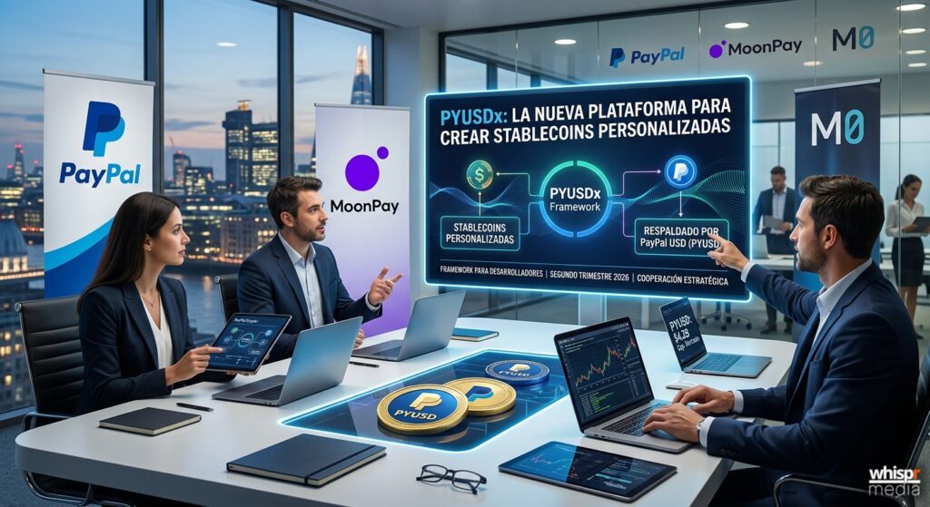 PayPal, MoonPay y M0 lanzan la plataforma PYUSDx · WHISPR