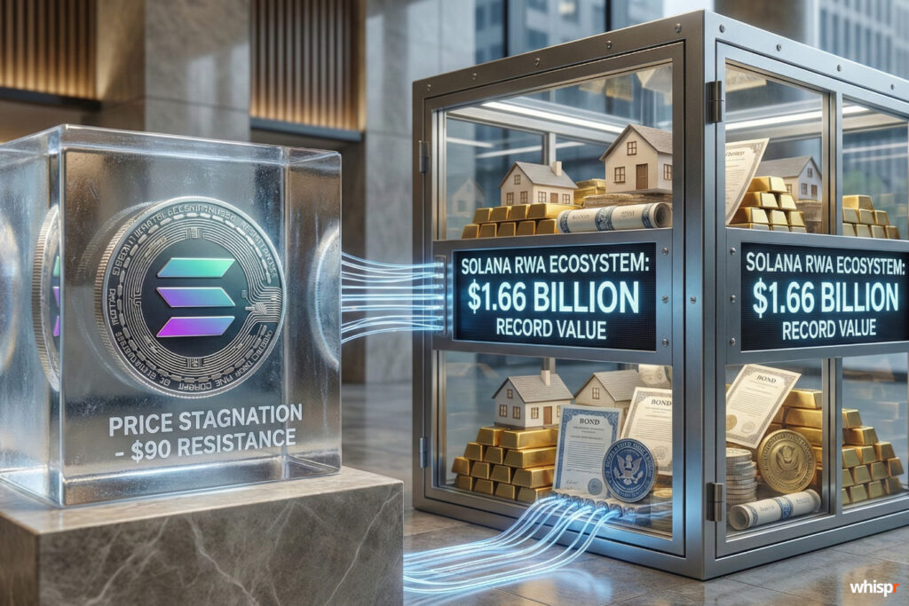 Solana, entre la espada y la pared en los $90 · WHISPR