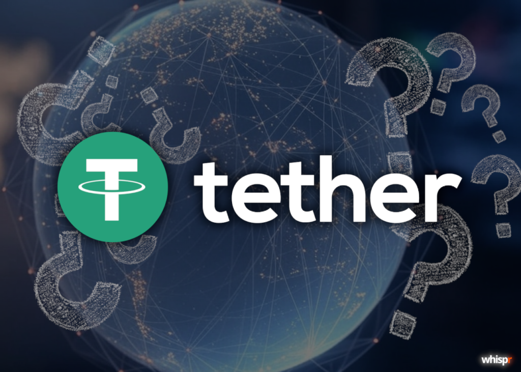 Tether muestra disminución en su capitalización · WHISPR