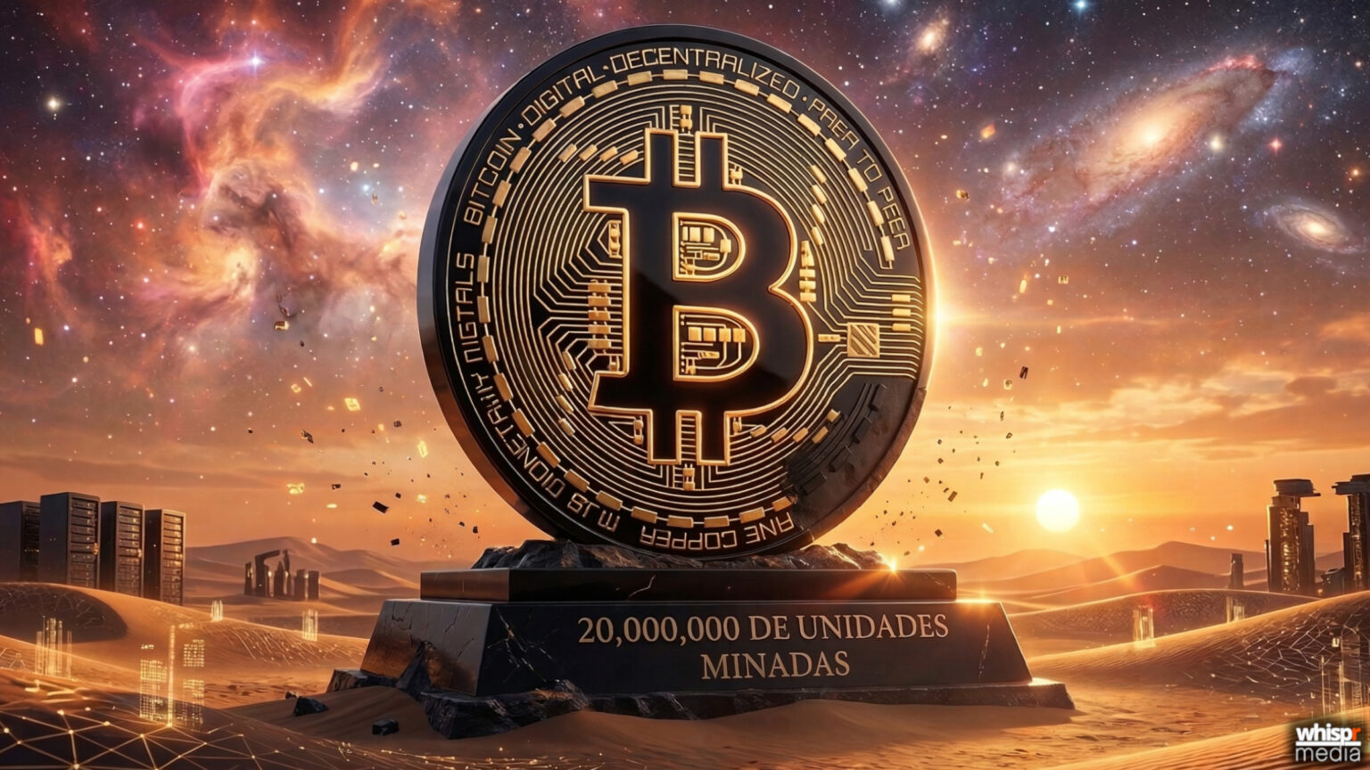 Bitcoin alcanza un hito histórico: se mina la unidad 20 millones y solo queda el 5% por emitir Bitcoin alcanza un hito: se mina la unidad 20 millones · WHISPR