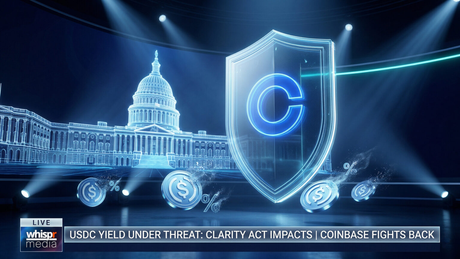 Coinbase planta cara al Clarity Act: el pulso por los rendimientos de los stablecoins amenaza la legislación cripto en EE.UU. Coinbase planta cara al Clarity Act · WHISPR