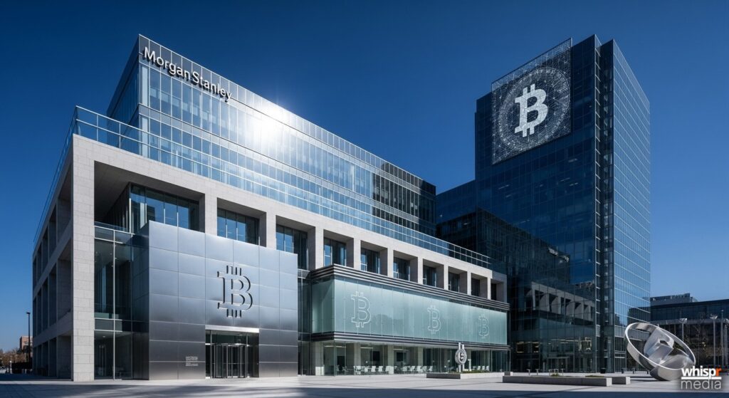Morgan Stanley da un paso histórico: presenta su propio ETF de Bitcoin con el ticker MSBT Morgan Stanley presenta su propio ETF de Bitcoin · WHISPR