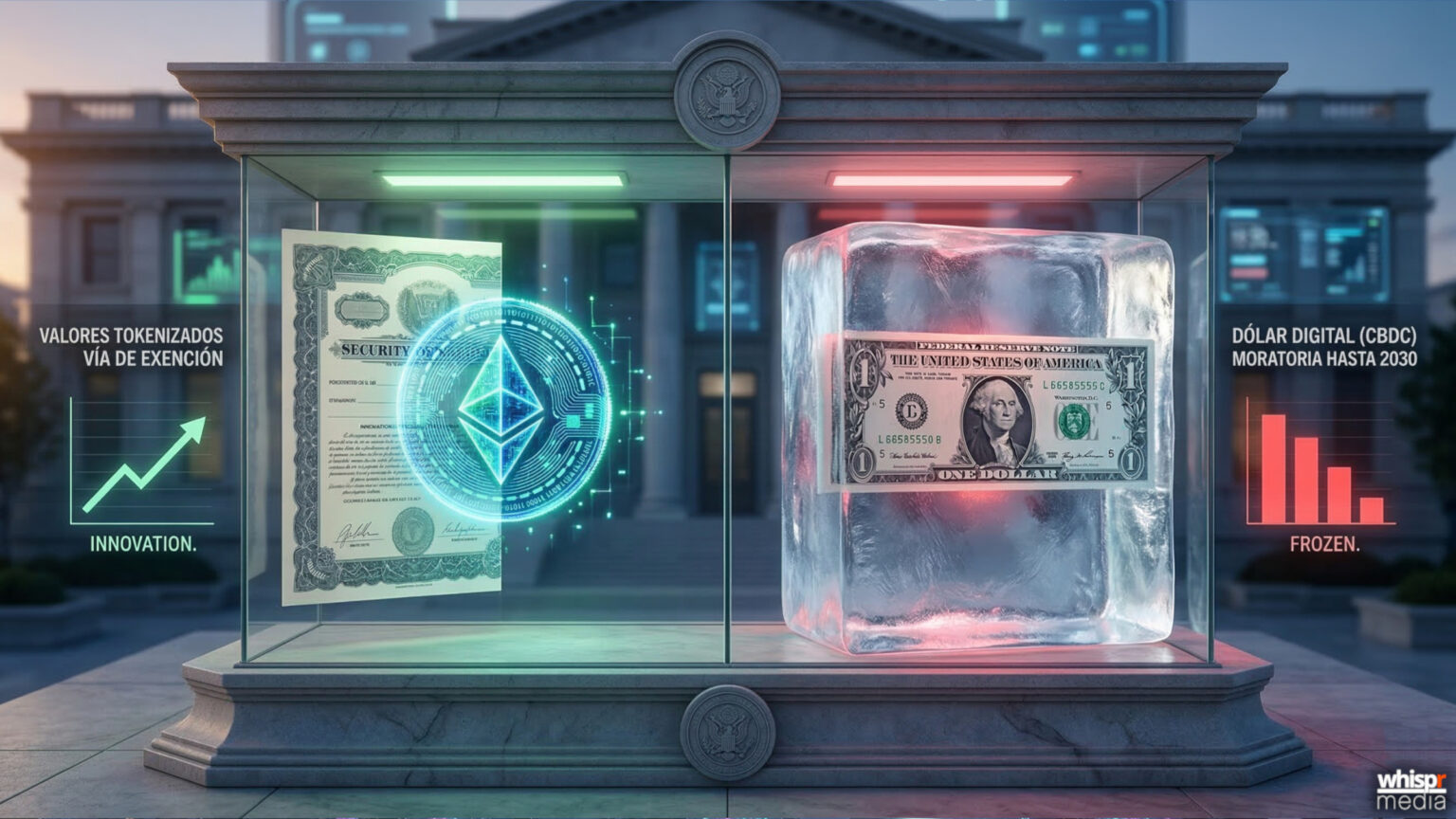 La SEC allana el camino para los valores tokenizados mientras el Senado frena el dólar digital La SEC allana el camino para los valores tokenizados · WHISPR