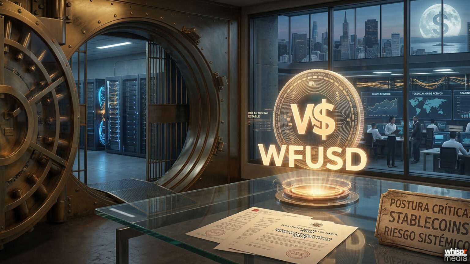 Wells Fargo registra 'WFUSD' y apunta a las stablecoins · WHISPR