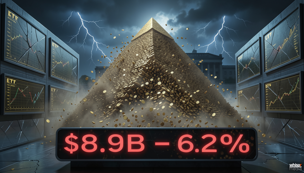La huida de los ETF de oro: 8.900 millones evaporados en un mes